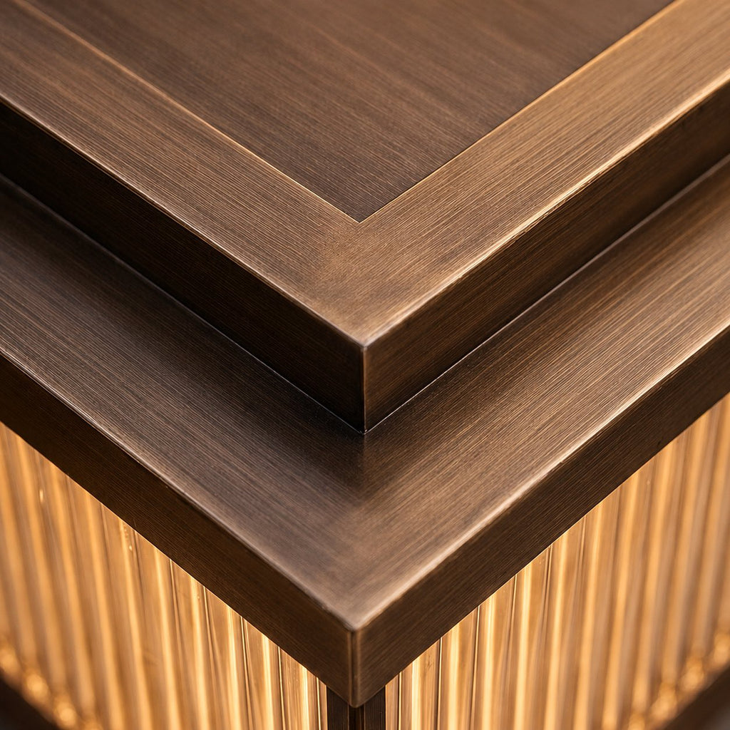 Modern Square Outdoor Wall Light — Waterproof Brass Build, Acrylic Diffuser