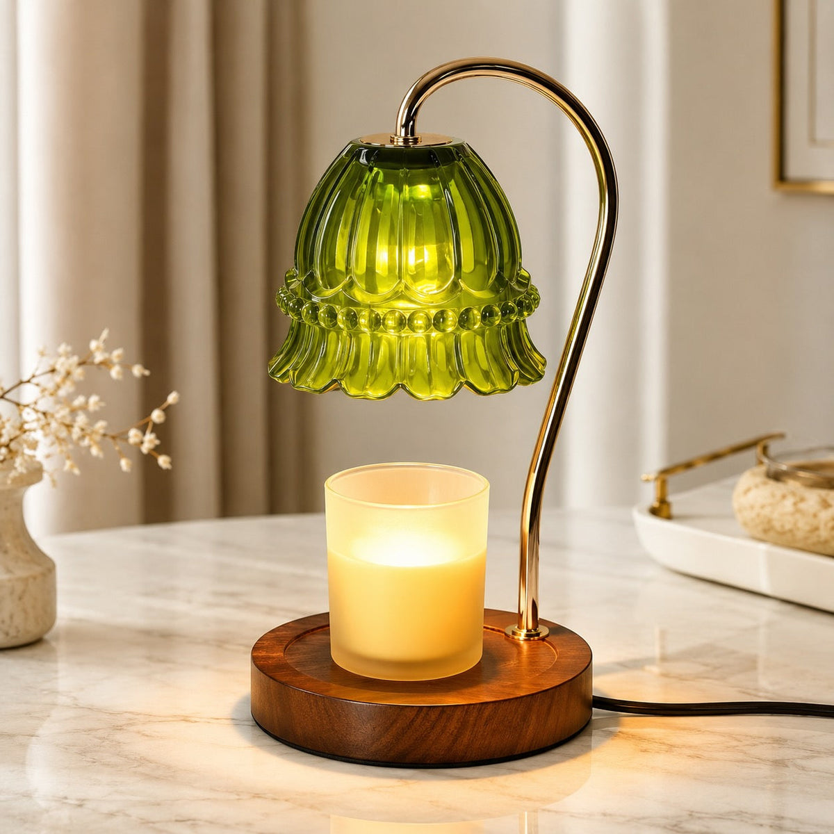 Lampada moderna da parete per sciogliere la cera — luce alogena, dimmer regolabile, alimentazione CA 90-260V