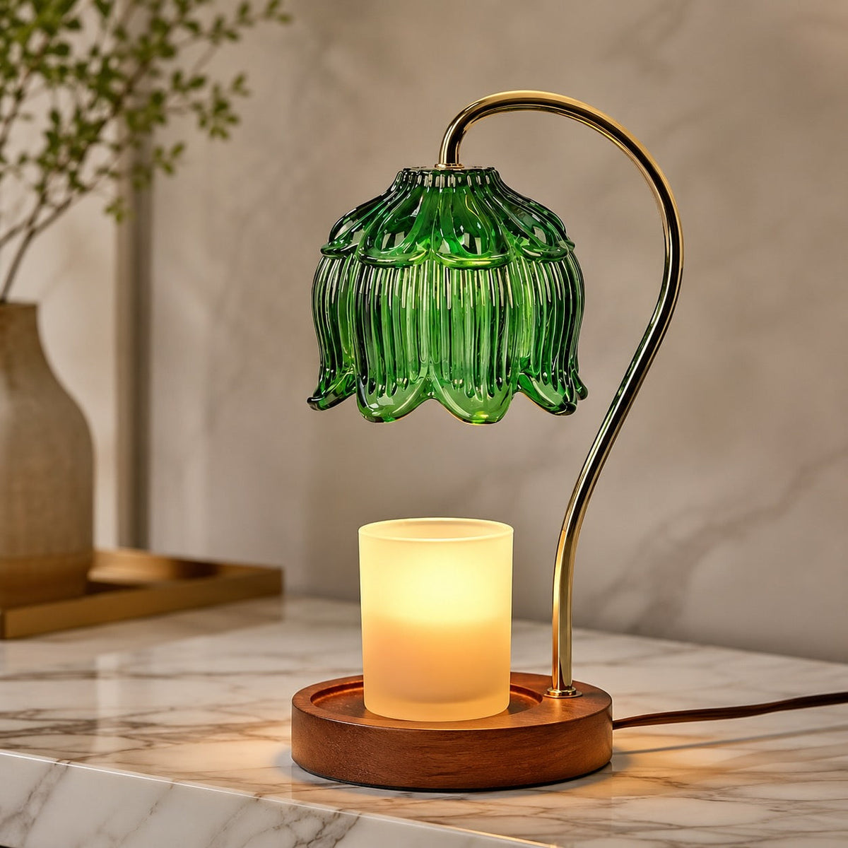 Lampada moderna da parete per sciogliere la cera — luce alogena, dimmer regolabile, alimentazione CA 90-260V
