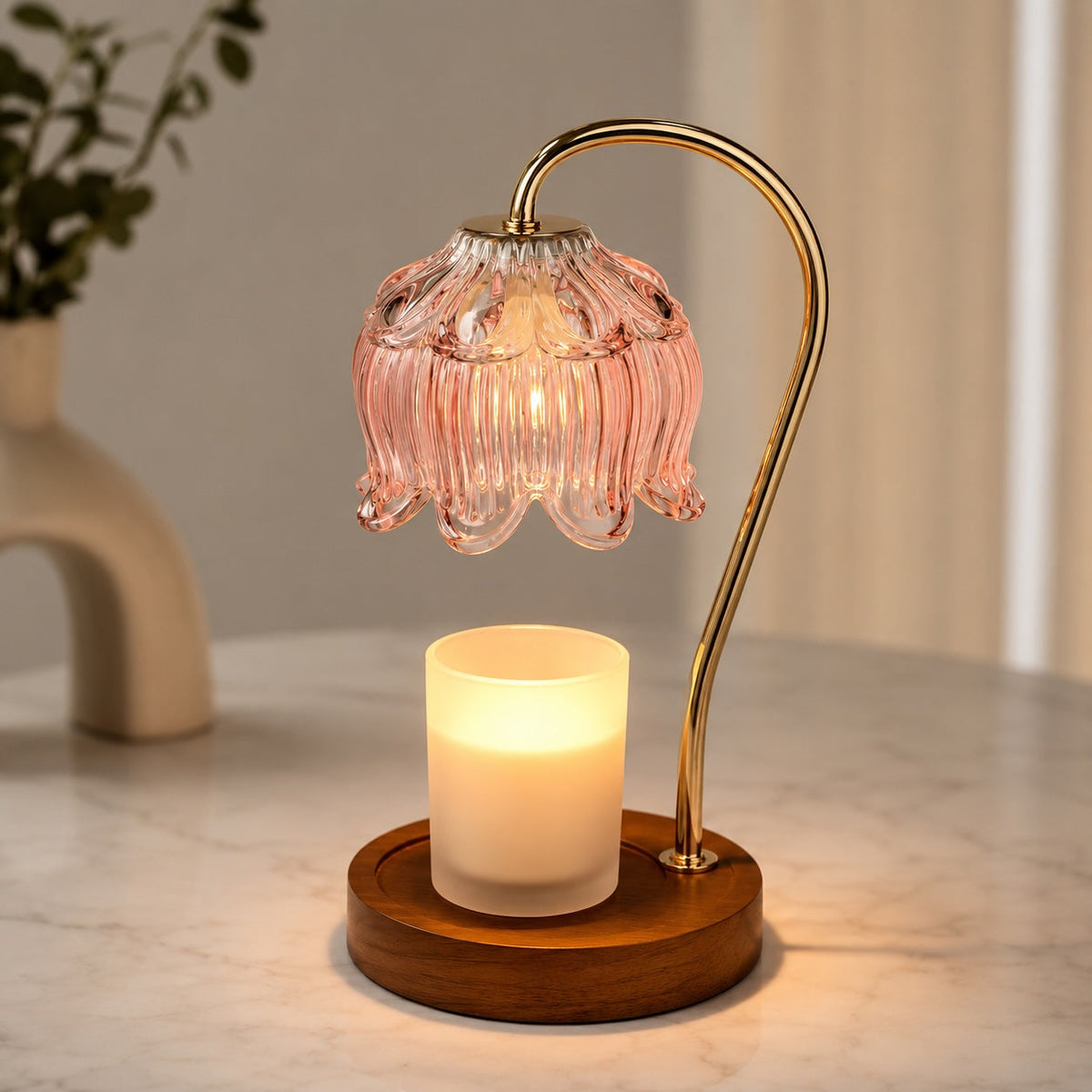 Lampada moderna da parete per sciogliere la cera — luce alogena, dimmer regolabile, alimentazione CA 90-260V