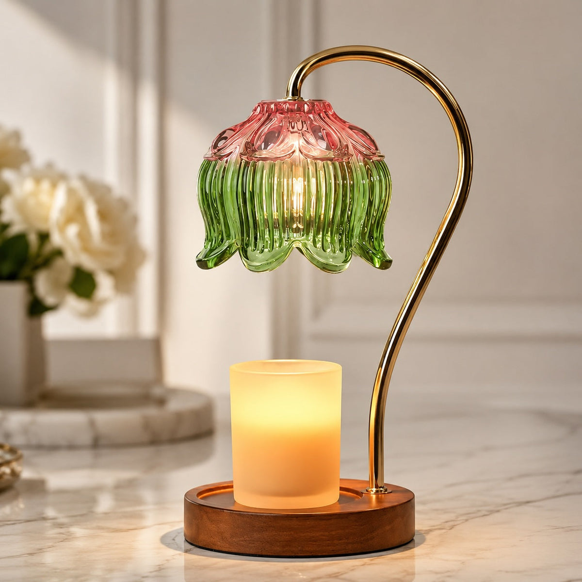 Lampada moderna da parete per sciogliere la cera — luce alogena, dimmer regolabile, alimentazione CA 90-260V
