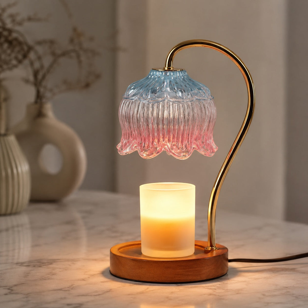 Lampada moderna da parete per sciogliere la cera — luce alogena, dimmer regolabile, alimentazione CA 90-260V