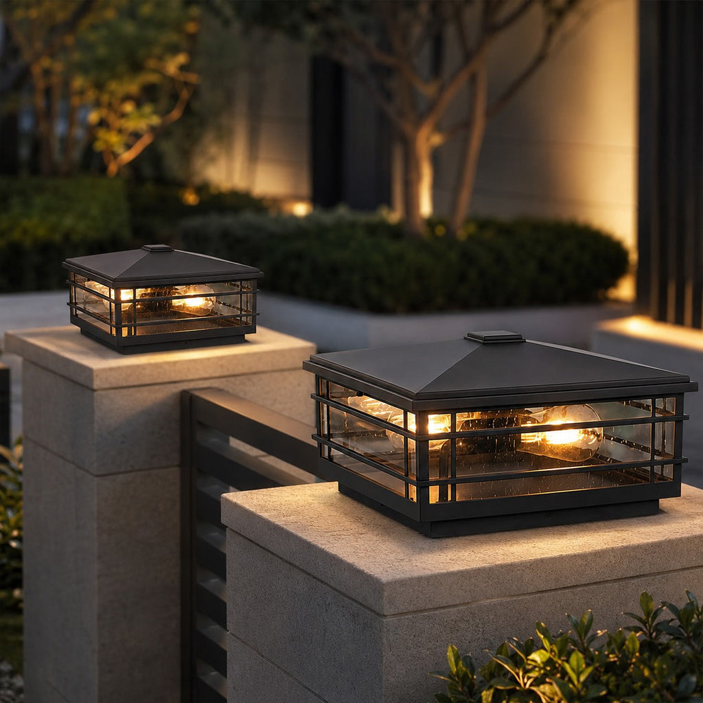Modern Outdoor Wall Light — Wall-Mounted Aluminum Alloy, Transparent Glass Shade, IP54