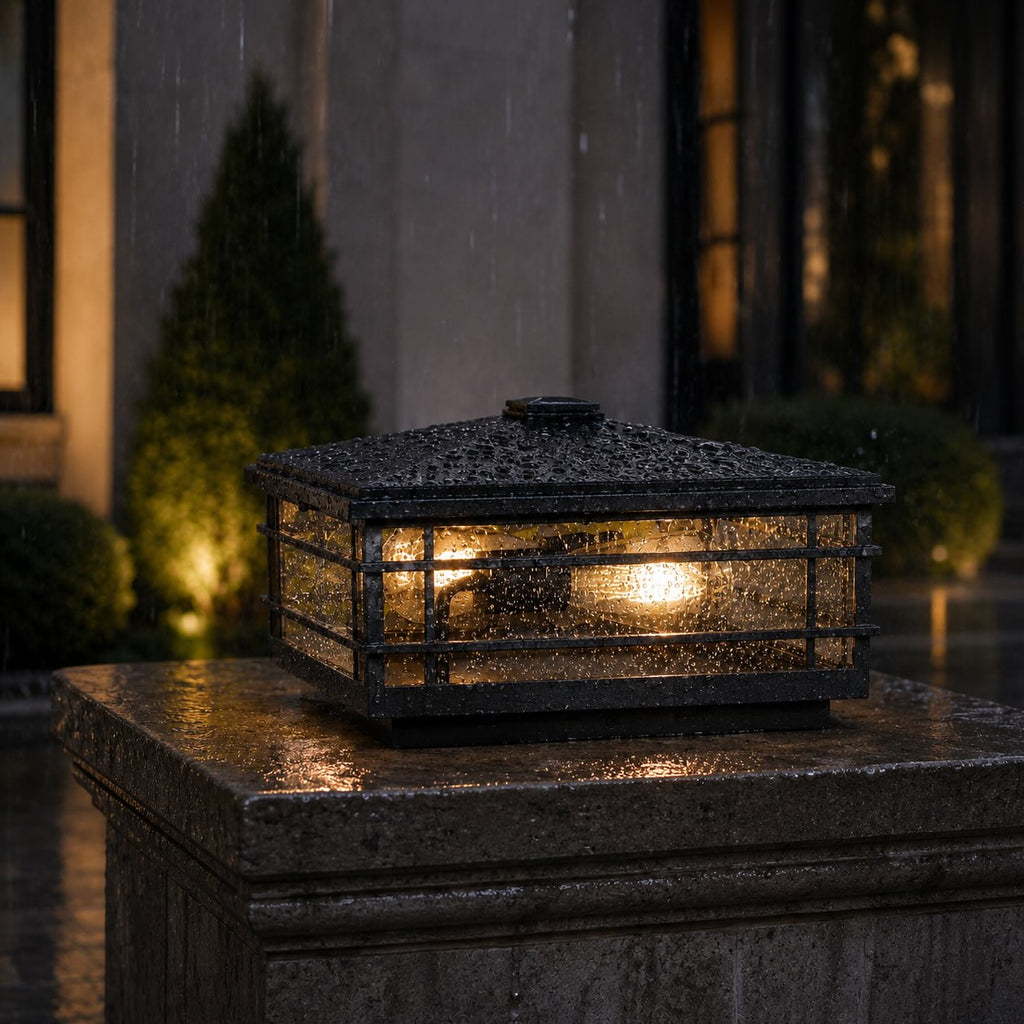 Modern Outdoor Wall Light — Wall-Mounted Aluminum Alloy, Transparent Glass Shade, IP54