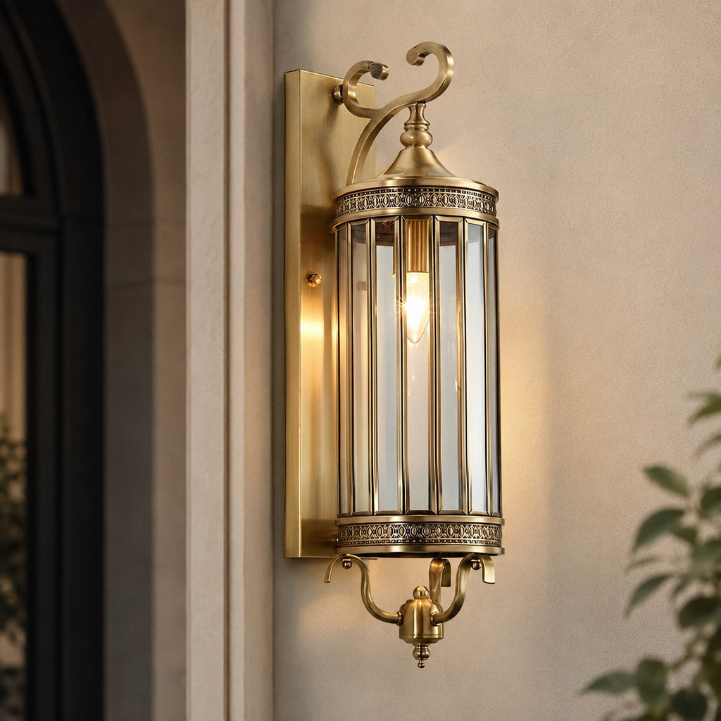 Vintage Outdoor LED Wall Sconce — Copper And Glass Housing, IP65 Waterproof