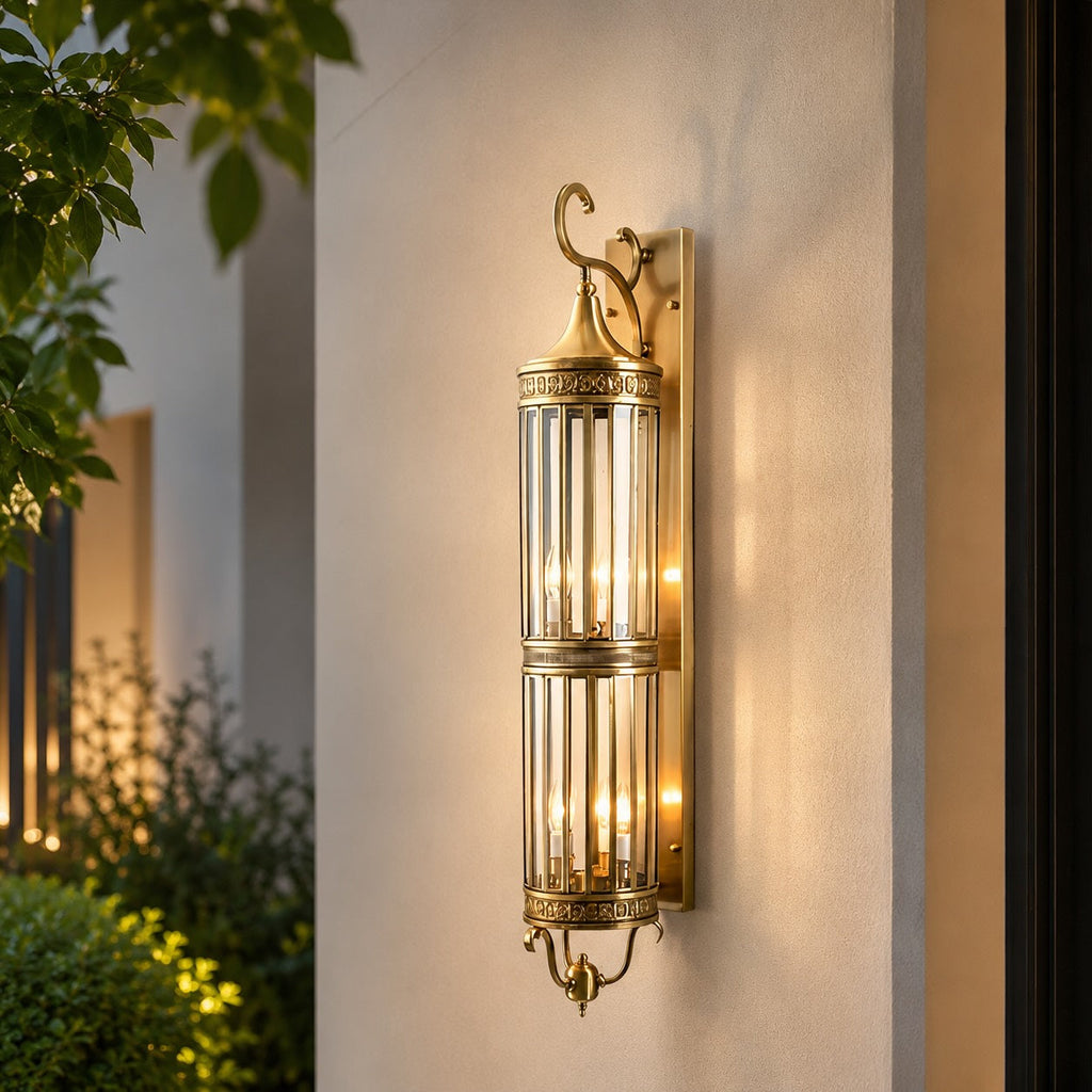 Vintage Outdoor LED Wall Sconce — Copper And Glass Housing, IP65 Waterproof