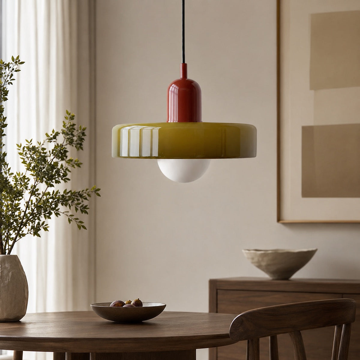 Nowoczesna mosiężna lampa wisząca — regulowany przewód zawieszenia, szklany klosz, gniazdo G9, 40W