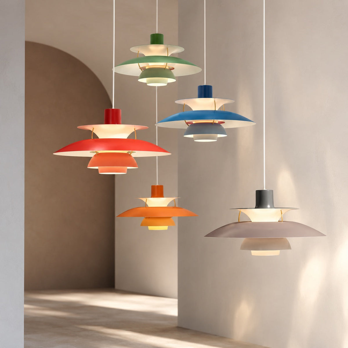 Moderne metalpendellampe — LED-hængelampe med 1 lys, 110V-240V