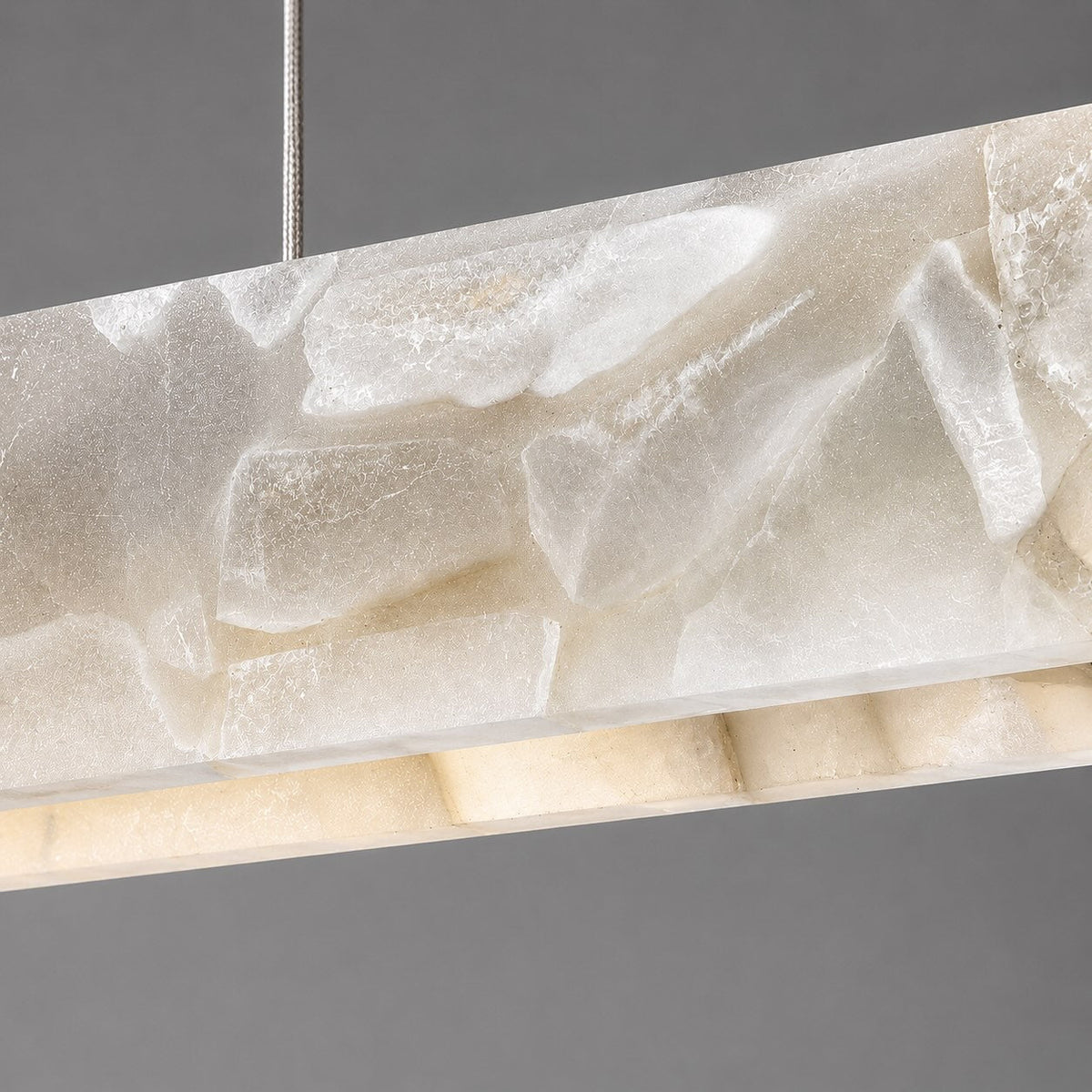 Modern Marble and Steel LED Pendant Light — Adjustable Suspension