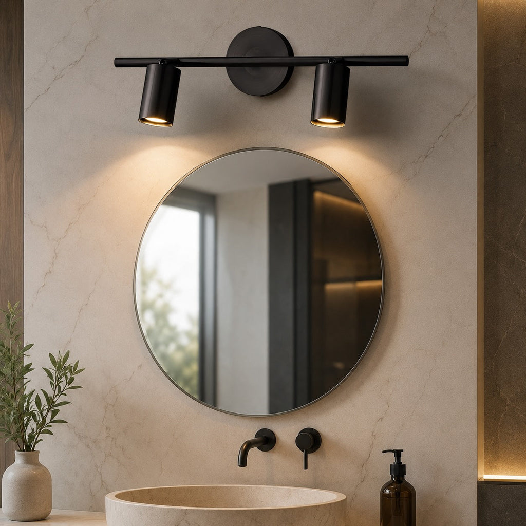 Modern Brass Wall Sconce — 350° Adjustable Rotating Spotlight