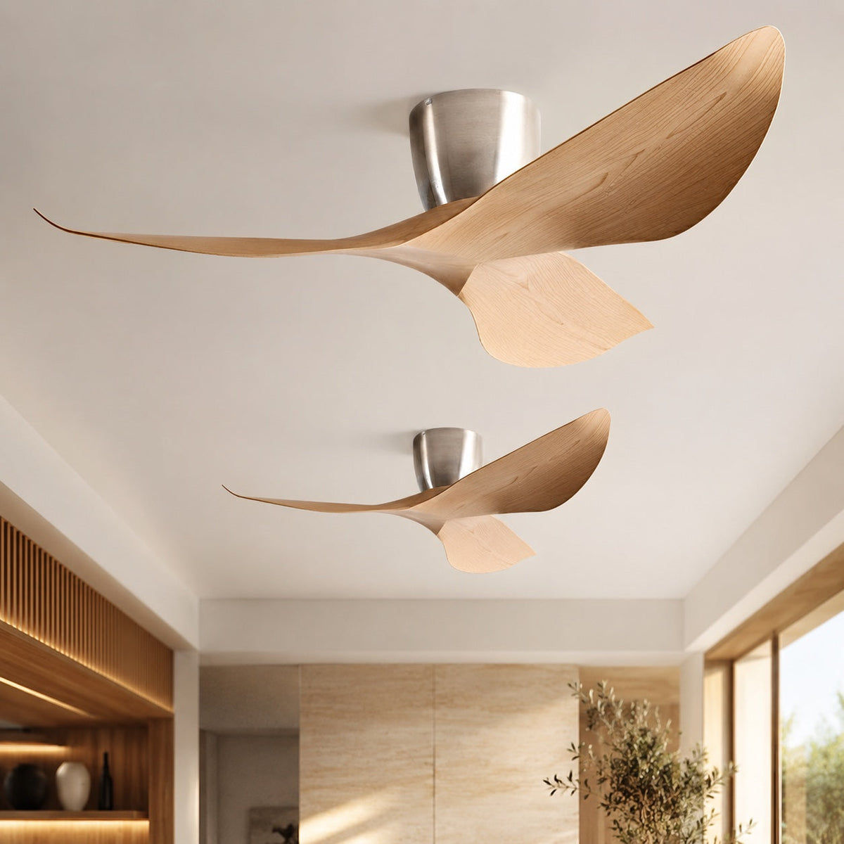 Modern Low Profile Ceiling Fan — Quiet DC Motor, Remote Control
