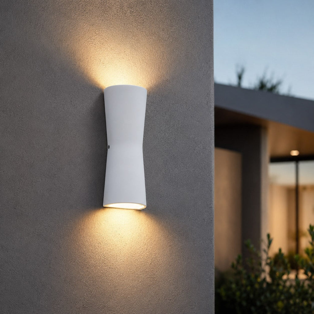 Modern Outdoor LED Wall Lantern — Waterproof Metal and Acrylic Frame
