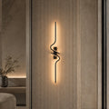 Applique LED curva regolabile in alluminio nero — tre temperature di colore