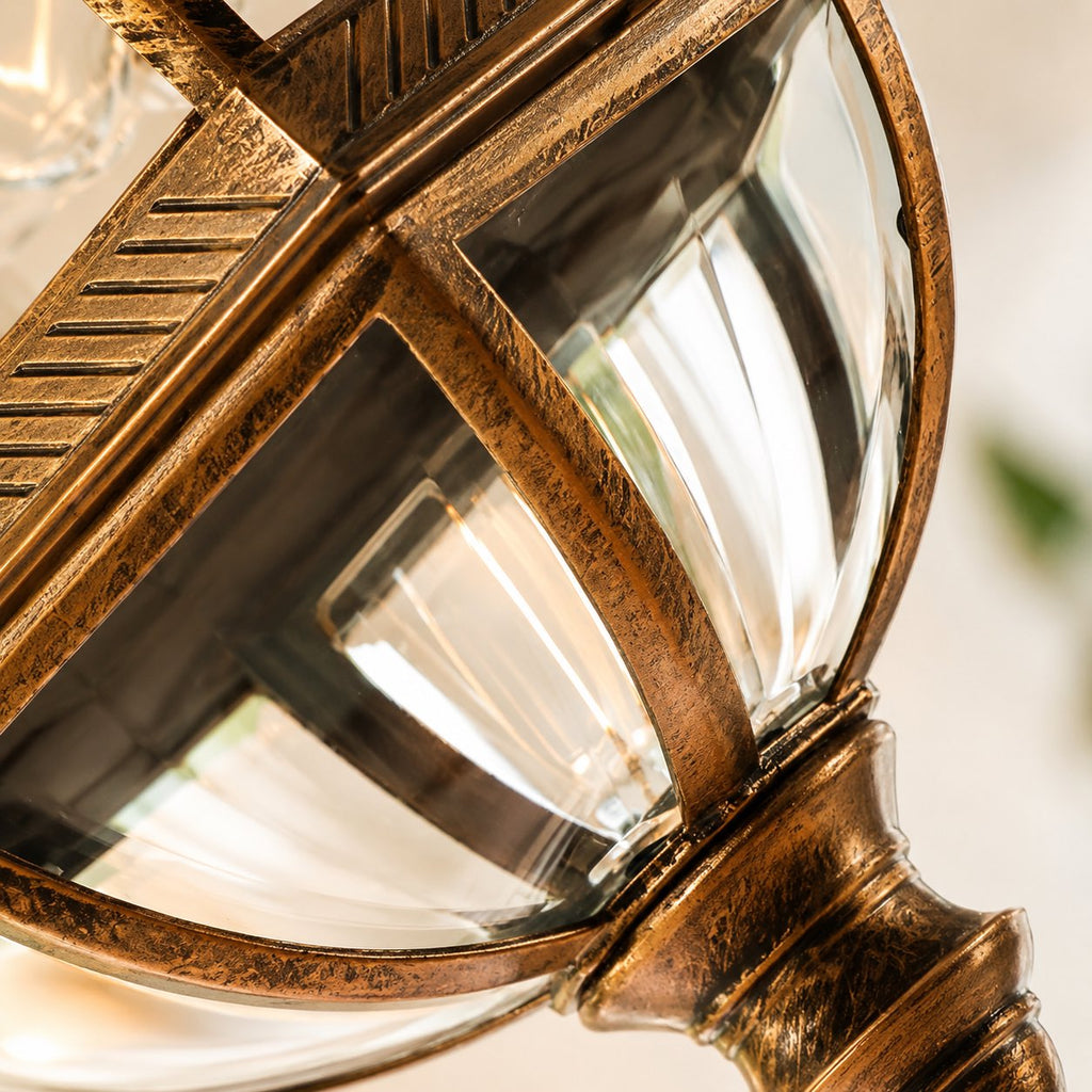 Vintage pendellampe i støbt aluminium — udendørs LED-lampe, justerbart beslag, vandtæt