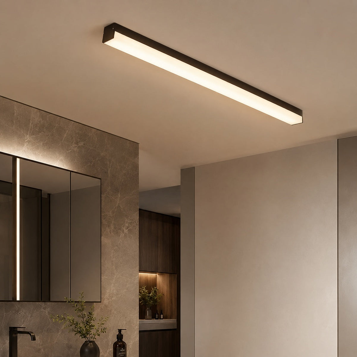 Infälld LED-taklampa i aluminium - dimbar väggstyrning