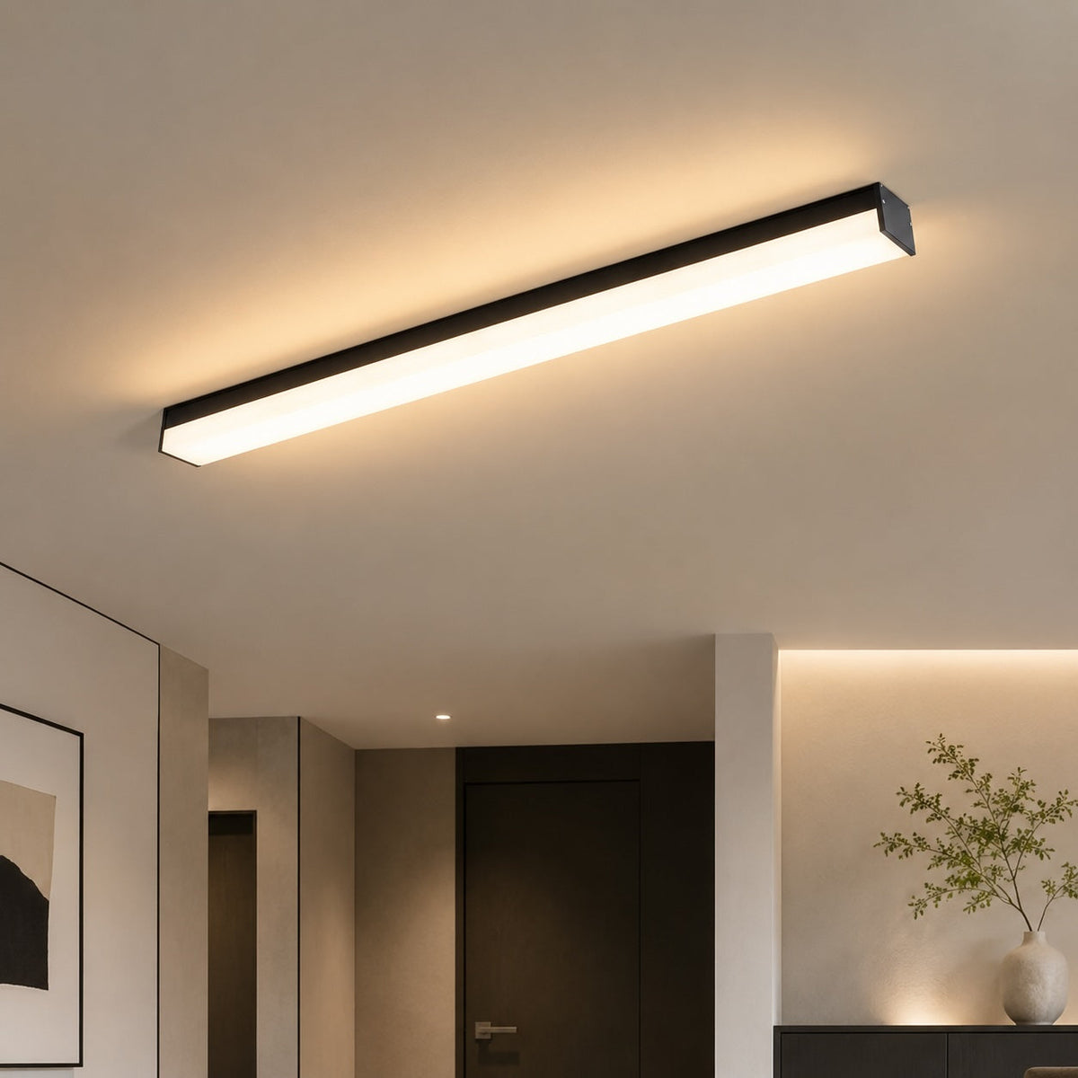 Infälld LED-taklampa i aluminium - dimbar väggstyrning