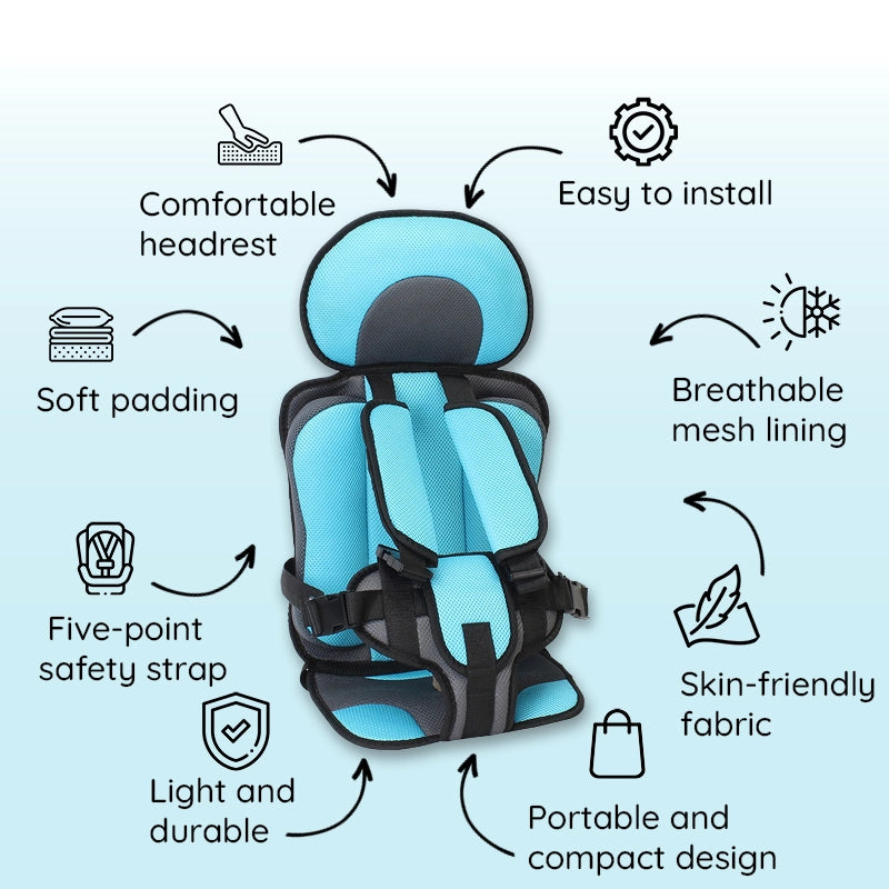 Child Booster Seat — High-Density Foam Padding, Ergonomic Support