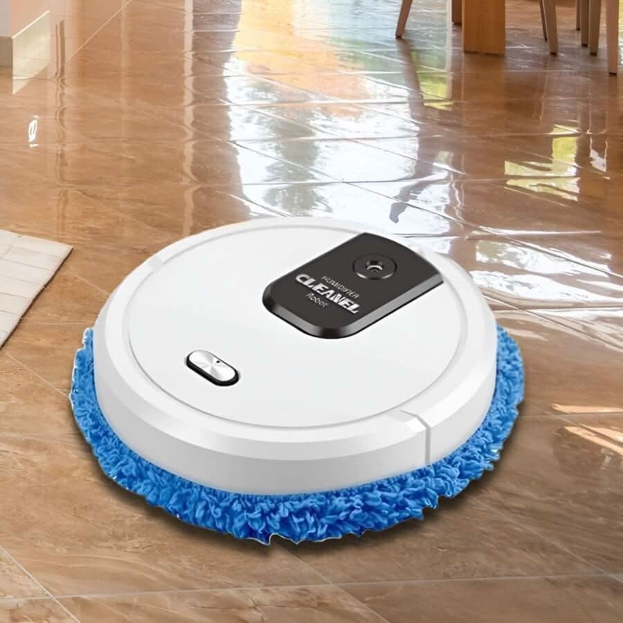 Esfregona robótica inteligente CleanBot — Base de carregamento com regresso automático, modos rotativo e de pulverização