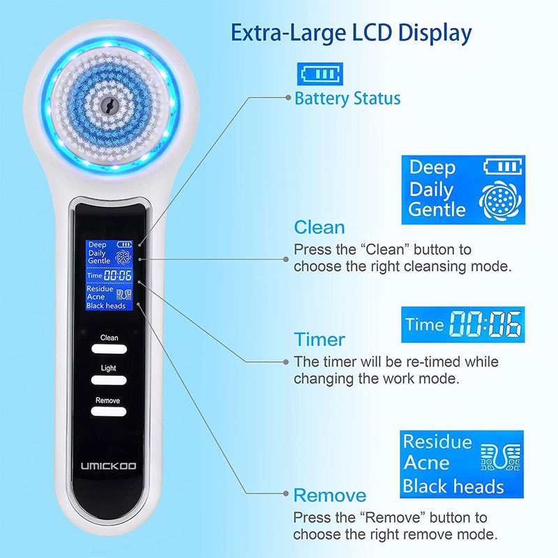Sonic 3-in-1 multifunctioneel gezichtsreinigingsapparaat