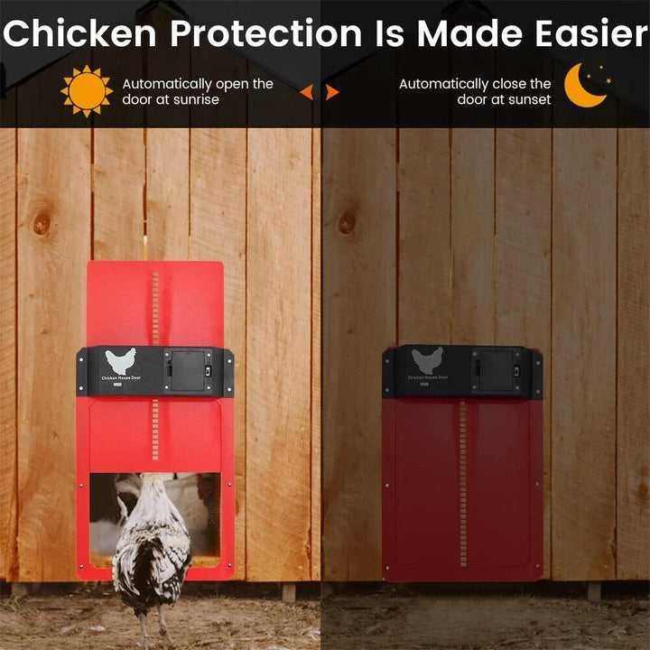 Automatische Poultry PRO+-Hühnertür — wasserdichtes Gehäuse, schnelle Montage