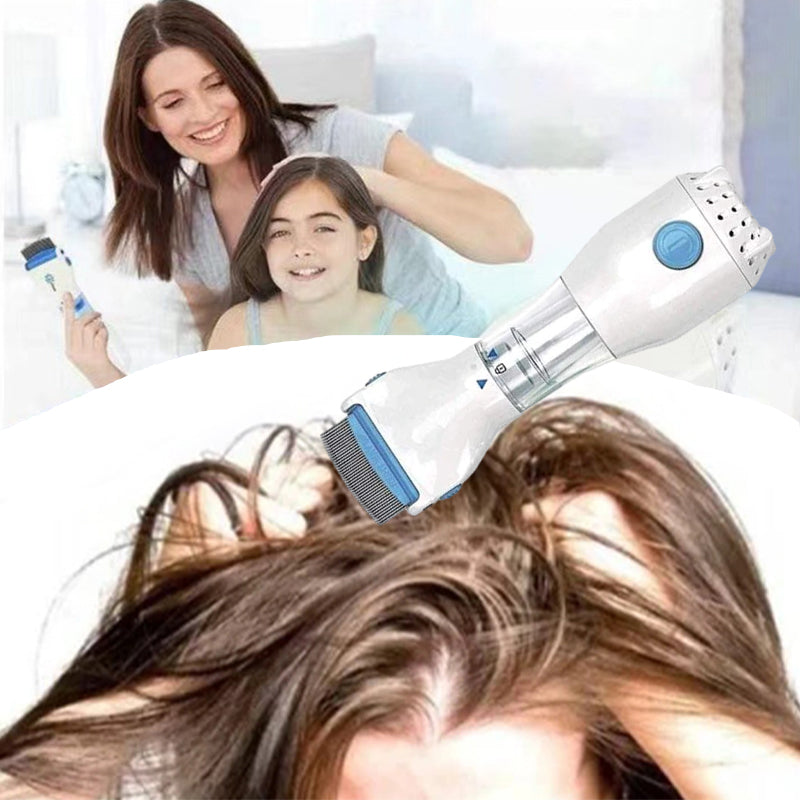 V-Comb-Kopfläusegerät - 3 austauschbare Filter und LED-Erkennung mit blauem Licht