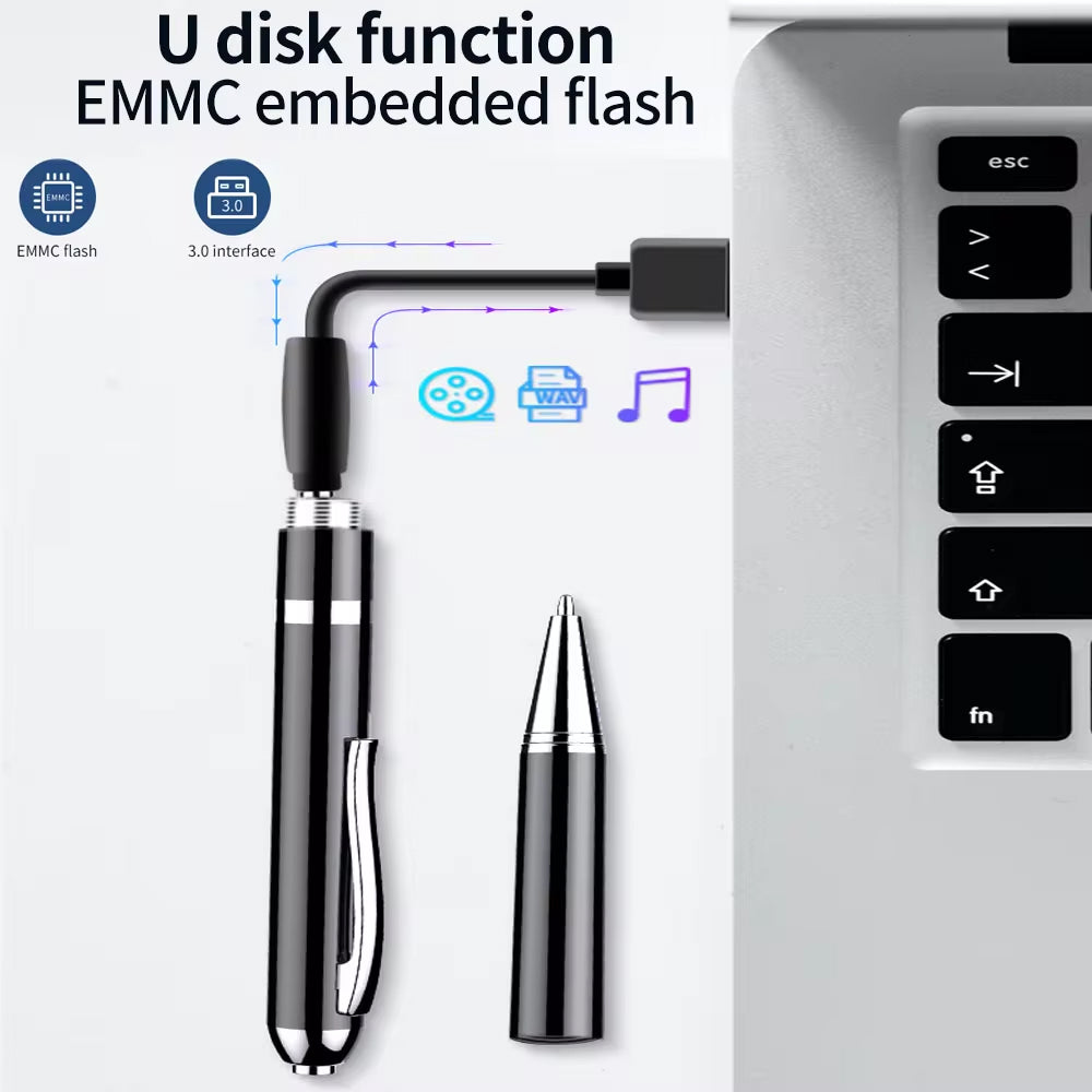 Discreet Voice-Activated Pen Audio Recorder