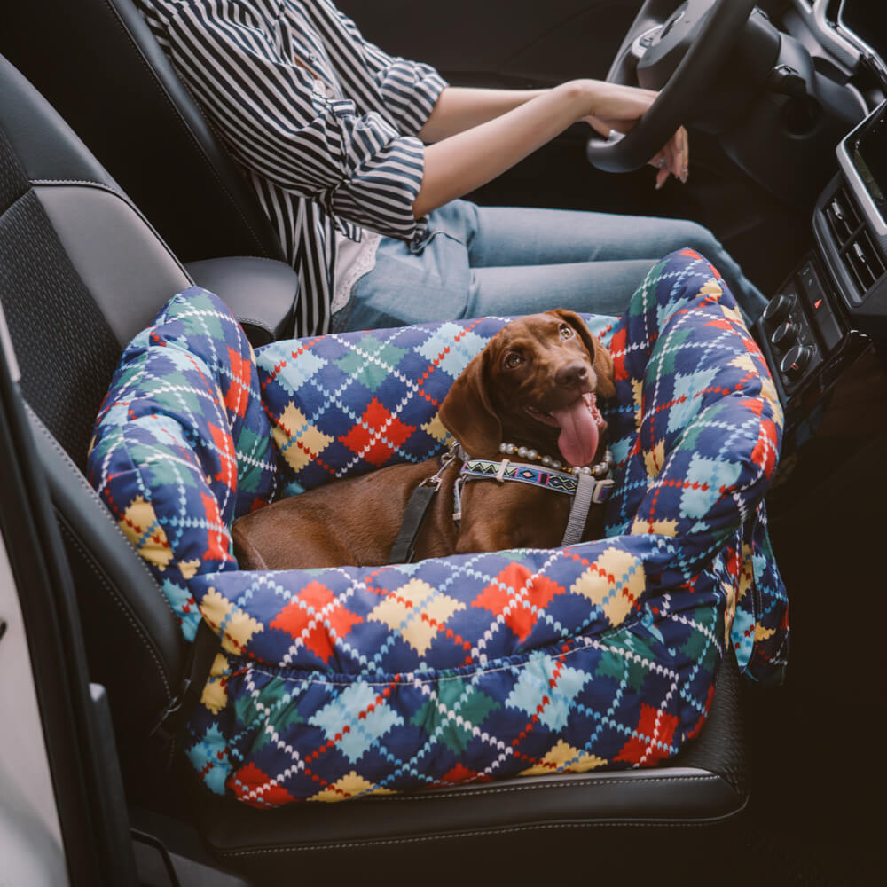 Seggiolino rialzato per animali Seter per viaggi in auto — Cinghie di sicurezza regolabili
