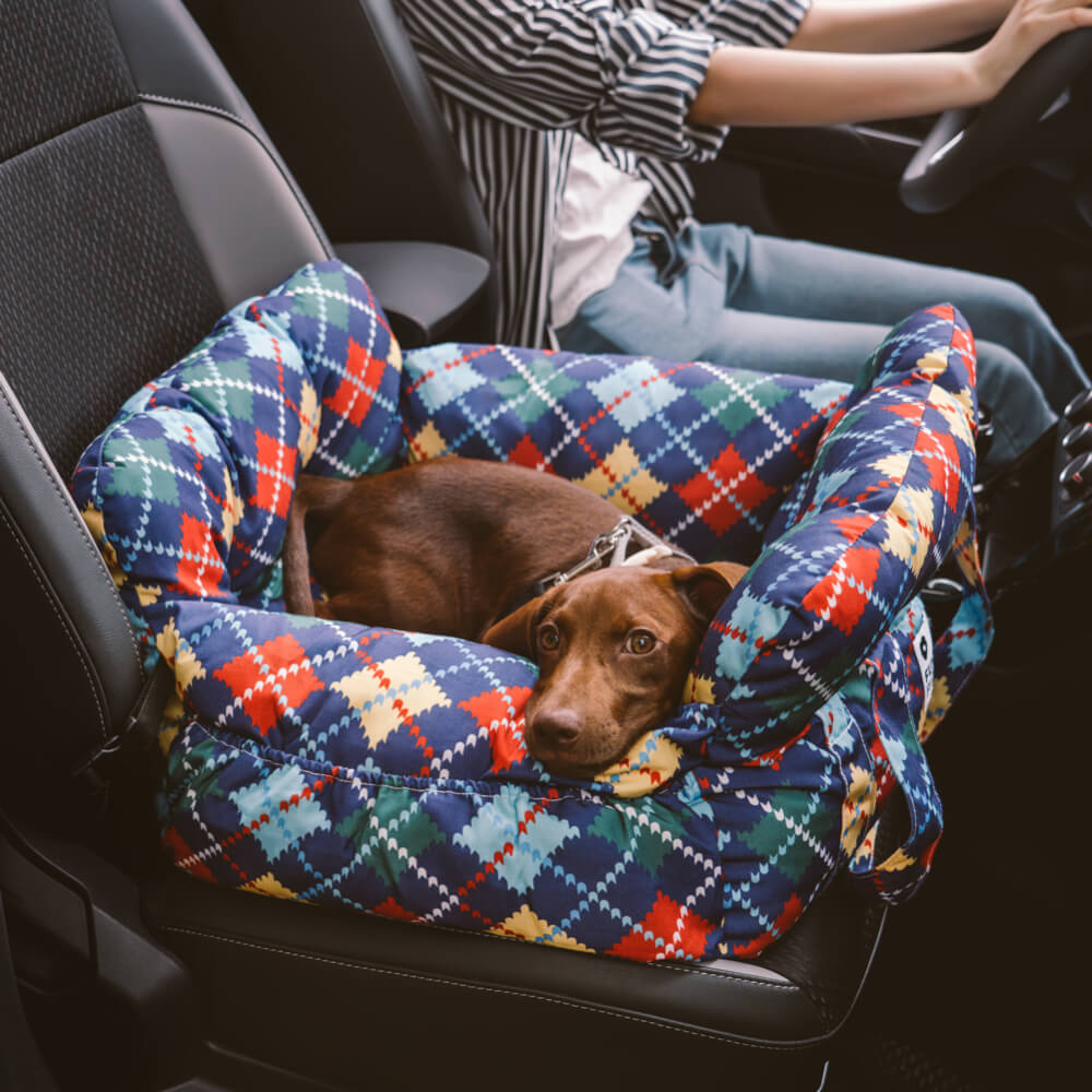 Seggiolino rialzato per animali Seter per viaggi in auto — Cinghie di sicurezza regolabili