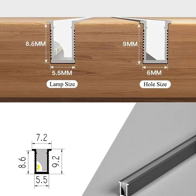 Erittäin ohut kaapinalainen LED-valonauha - katkaistava, DC12V, 10 W/m, valittava värilämpötila