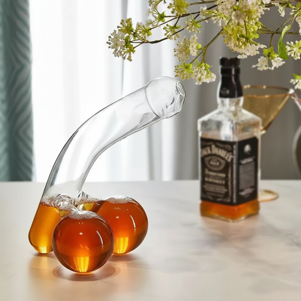 Carafă elegantă din sticlă transparentă — capacitate de 650 ml
