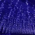 Cortina de luces LED de carámbanos de bajo voltaje de 36V – Iluminación navideña exterior impermeable de 50m