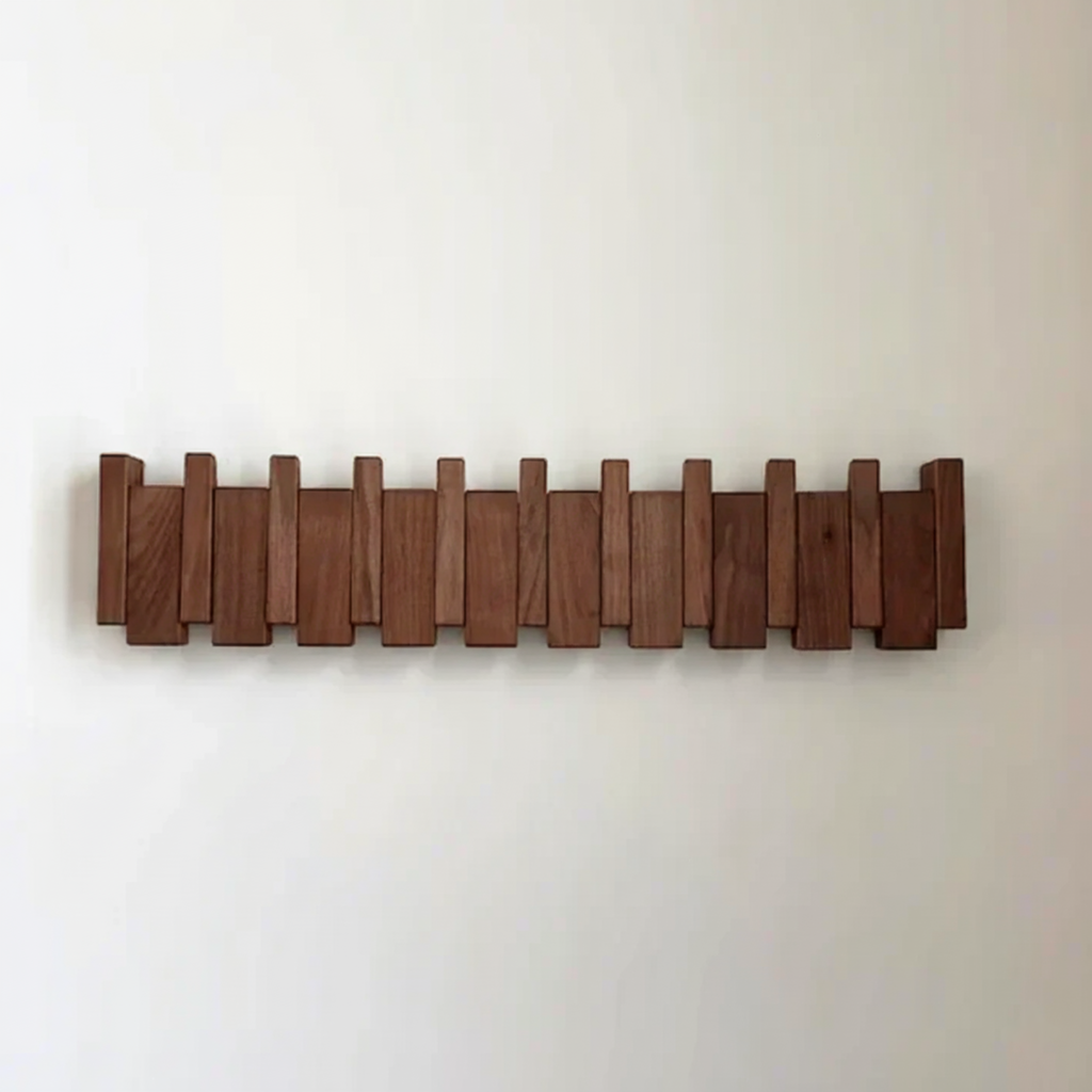 HarmonyCoat houten kapstok voor aan de muur - pianostijl met haken
