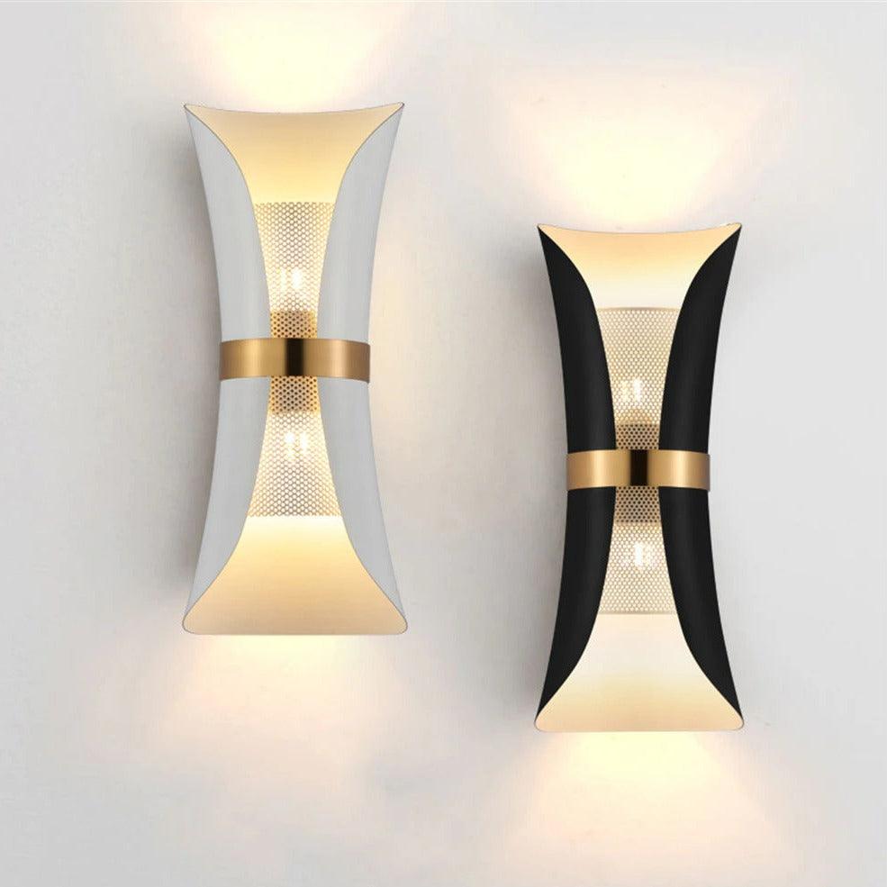 Nordiske timeglassformede doble vegglamper til soverommet | boxzora