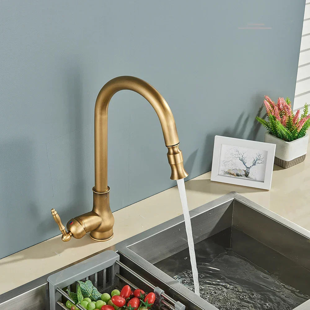 VintageTap Traditional Antique Brass Kitchen Faucet