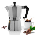 Italiaanse moka pot voor 12 kopjes — klassieke espressomaker voor op het fornuis