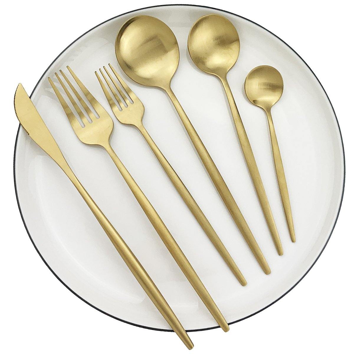 36-Piece Stainless Steel Cutlery Set — Minimalist Polished Design