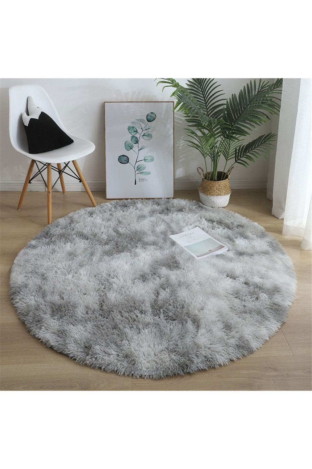 Ultra Soft Round Rug — Fluffy Pile Texture