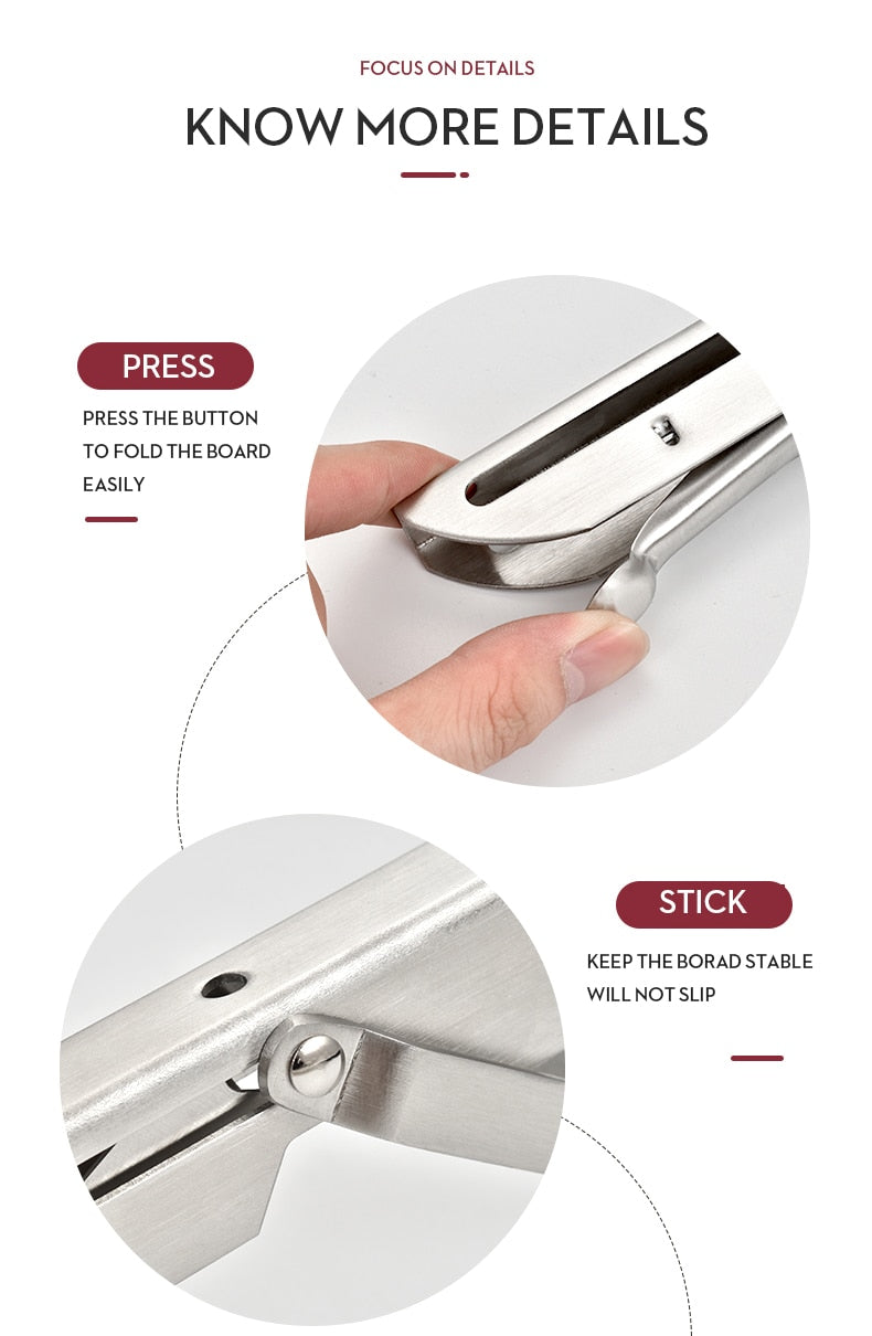 Soportes plegables resistentes para estantes — acero inoxidable, juego de 2 piezas, montajes de pared de plegado rápido