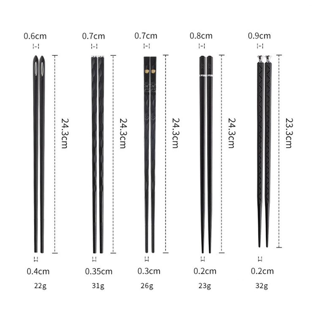 Set DineLux da 5 paia di bacchette — design raffinati e lussuosi