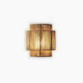 Minimalistisk japanskinspireret LED-væglampe, design i naturreb og varmt skær