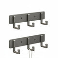 Appendiabiti da parete, ganci neri, design minimalista robusto