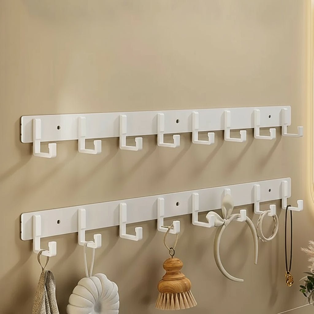 Appendiabiti da parete, ganci neri, design minimalista robusto