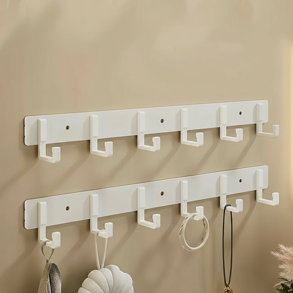Appendiabiti da parete, ganci neri, design minimalista robusto