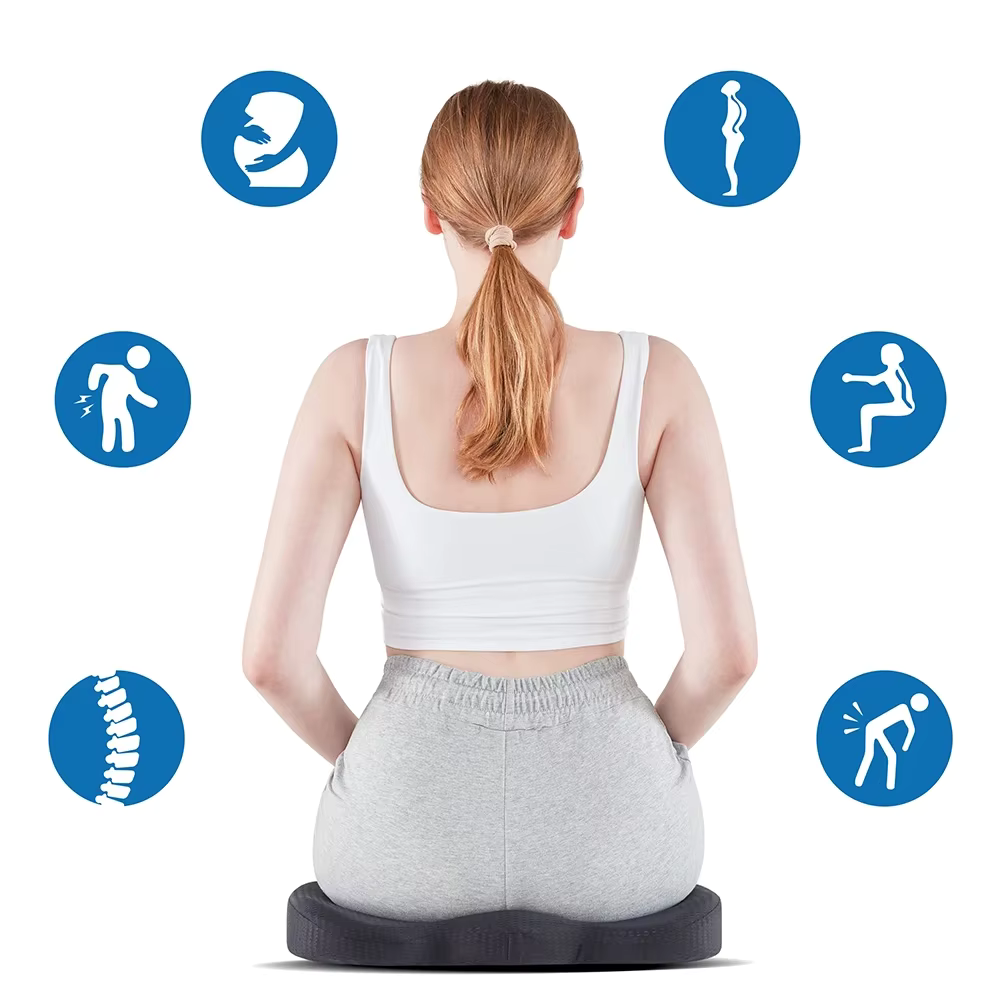 Coussin d’assise ergonomique PosturaFlex - soutien du dos, alignement de la posture et soulagement de la pression