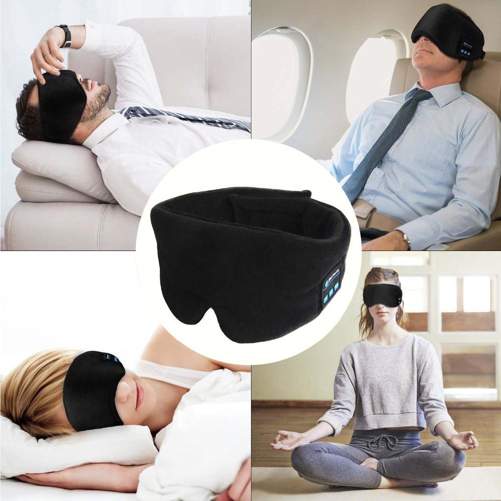 Myke Bluetooth-sovehodetelefoner — integrert sovemaske