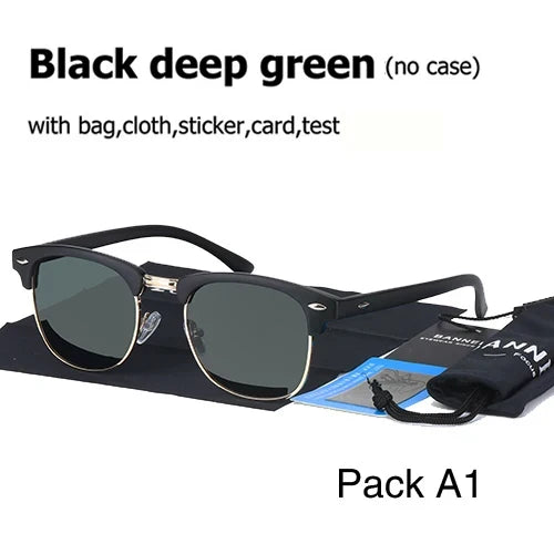 Klassische Retro-Sonnenbrille für alle – HD-polarisierte UV400-Gläser