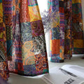 RYNX Cotton and Linen Patchwork Curtains