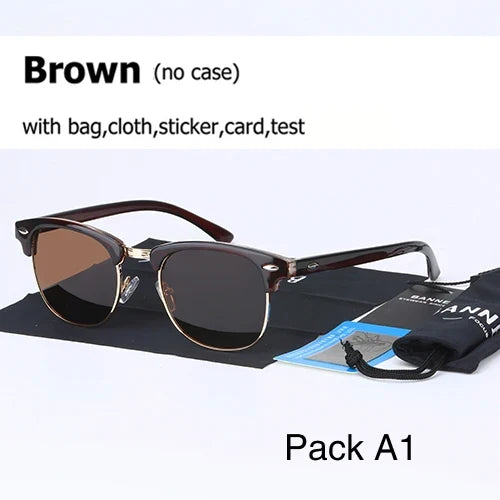 Klassische Retro-Sonnenbrille für alle – HD-polarisierte UV400-Gläser