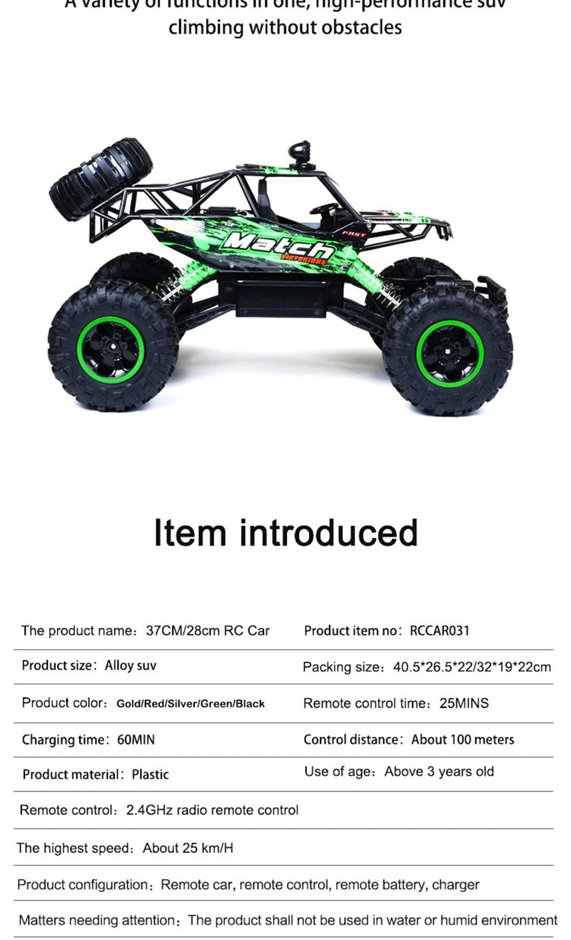 4x4 Remote Control Rock Crawler — Monster Truck RC Car