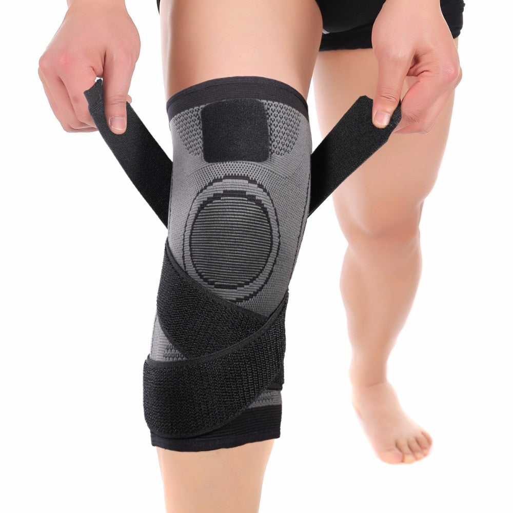 Rodillera ajustable y ventilada — Correa de compresión de malla 3D